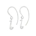 A pair of drop earrings with Runner Ducks hanging on silver hooks.