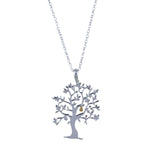 Sterling Silver and Gold Plated Nut Tree Necklace - Reeves & Reeves