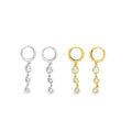 Helena Hoop Drop Earrings