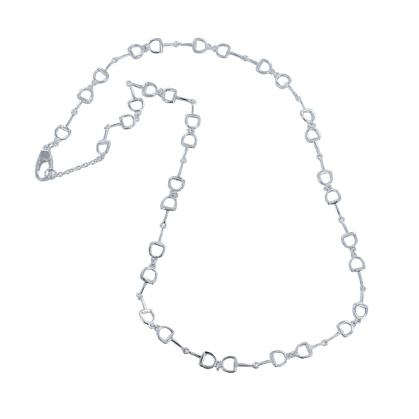 Sterling Silver Continuous Snaffle Necklace