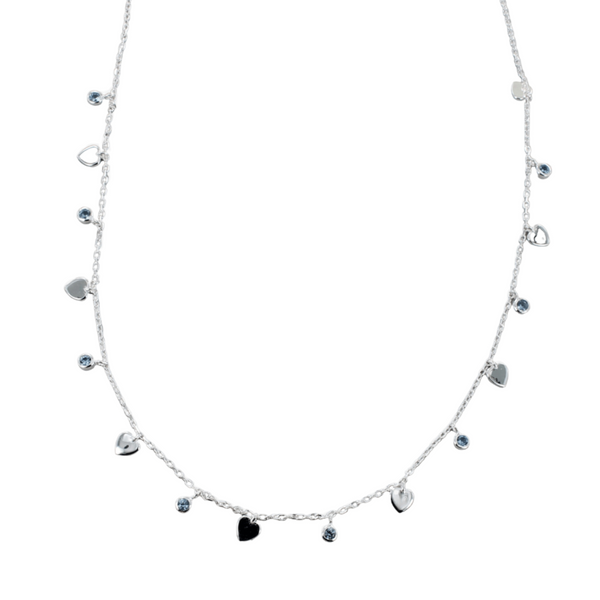 Heart and Blue Shaker Necklace - Reeves & Reeves