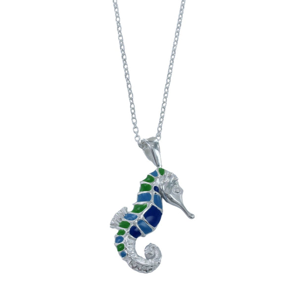 Enamel Seahorse Necklace - Reeves & Reeves