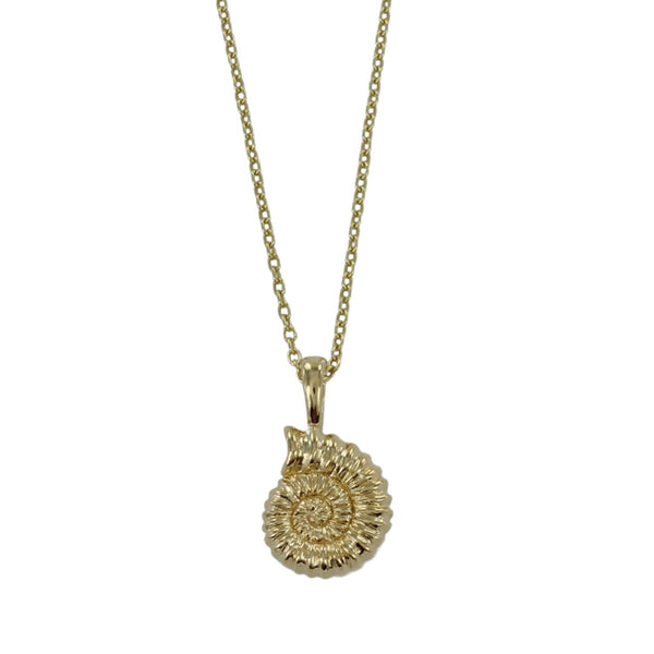 Ammonite Necklace Gold - Reeves & Reeves