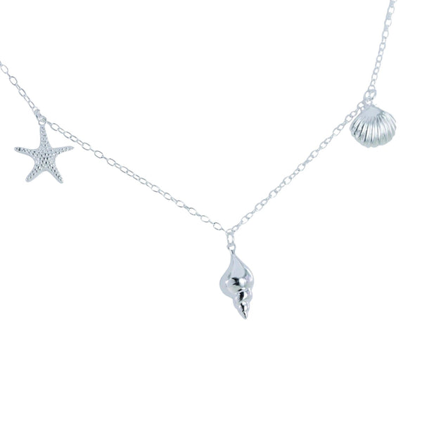 Sterling Silver Rock Pool Charm Necklace - Reeves & Reeves