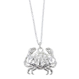 Sterling Silver Crab Necklace - Reeves & Reeves 