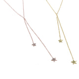 Two Sterling Silver Necklaces with Falling Star Detail