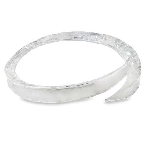 Adjustable Sterling Silver Shimmer Bangle - Reeves & Reeves