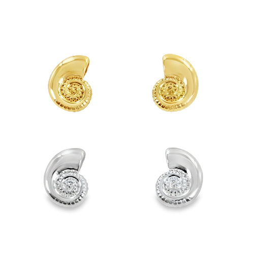 Ammonite Stud Earrings - Reeves & Reeves