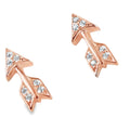 Arrow Pave Sterling Silver Stud Earrings - Reeves & Reeves