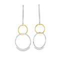 Bar and Twin Ring Drop Earrings - Reeves & Reeves