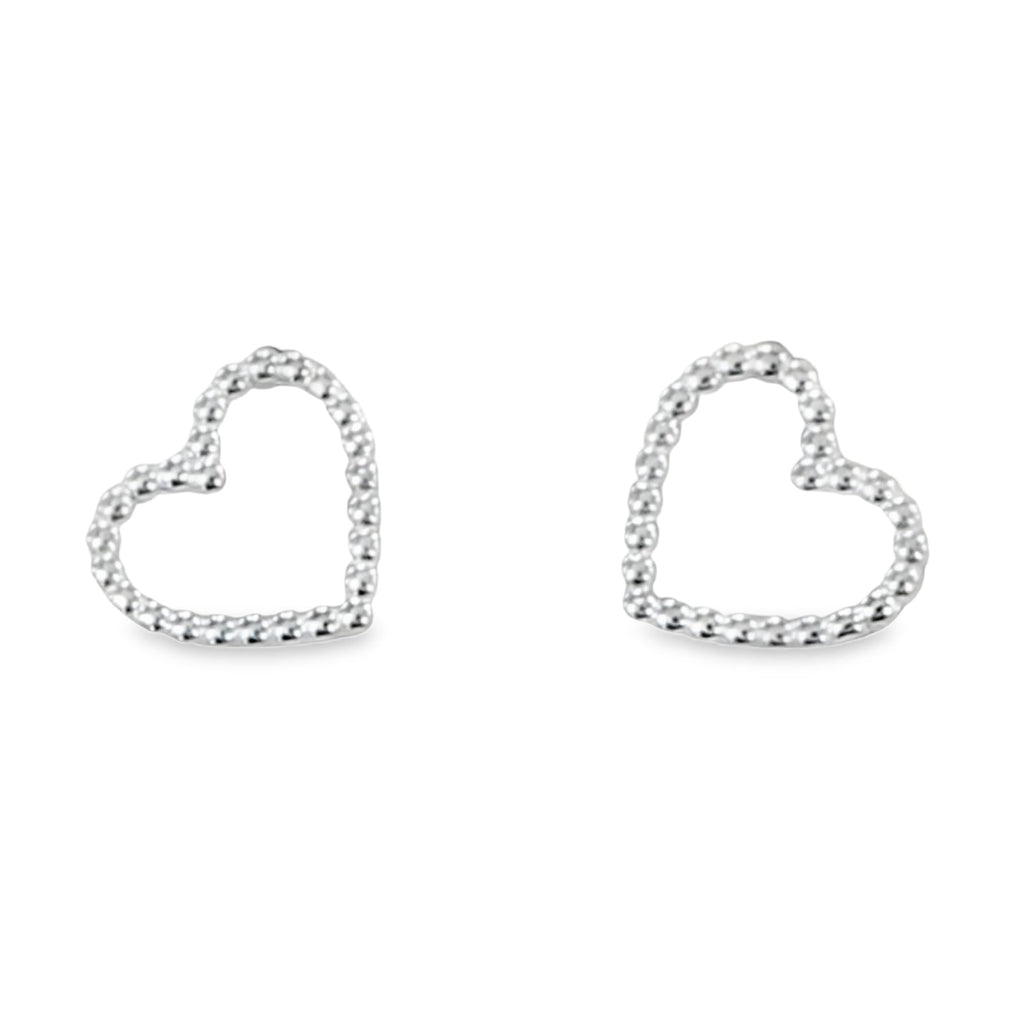 Beaded Heart Stud Earrings - Reeves & Reeves