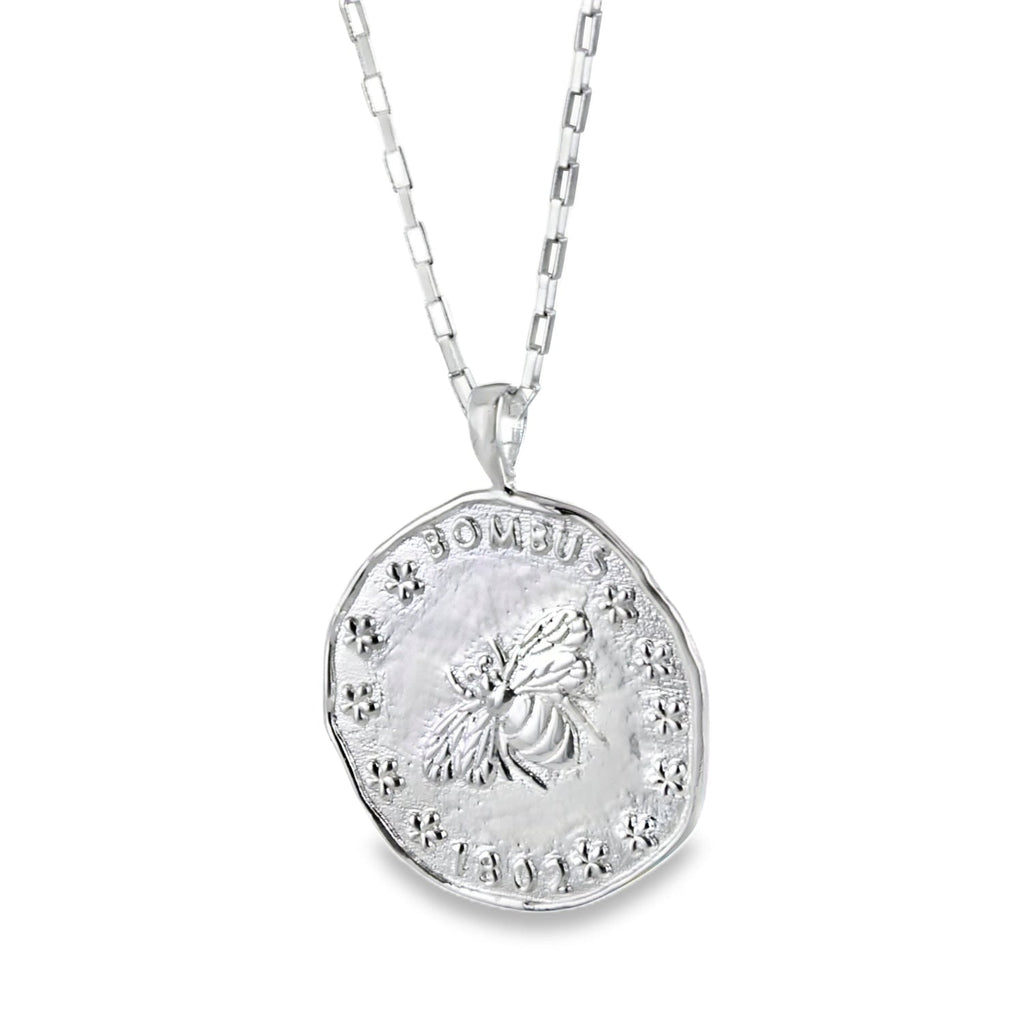 Bee Coin Sterling Silver Necklace - Reeves & Reeves