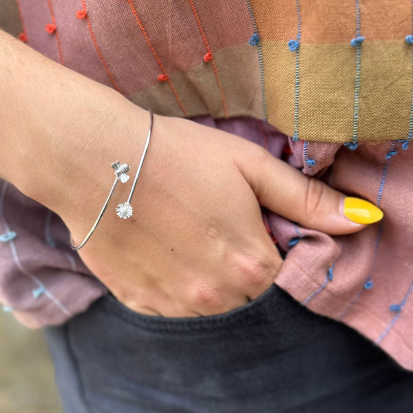 Bee & Daisy Cuff Bracelet - Reeves & Reeves