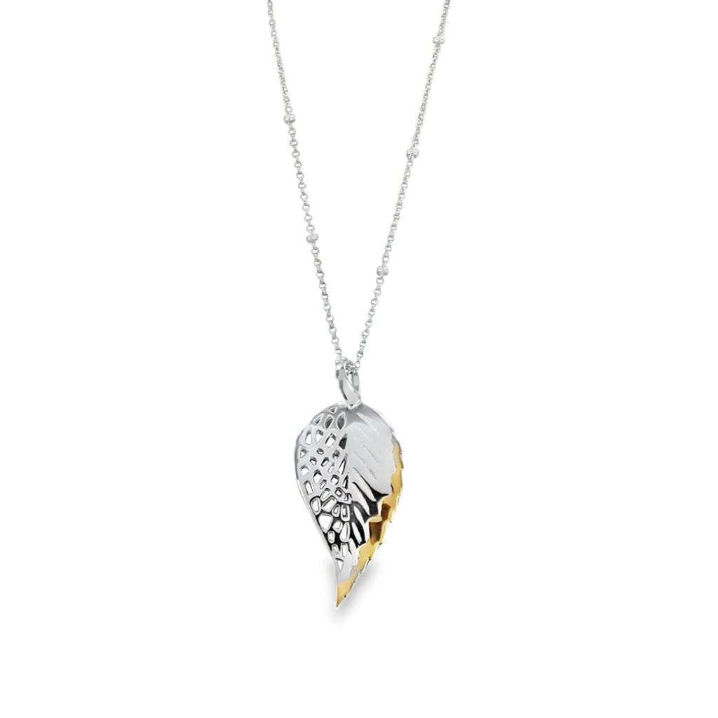 Beech Leaf Necklace in Sterling Silver - Reeves & Reeves