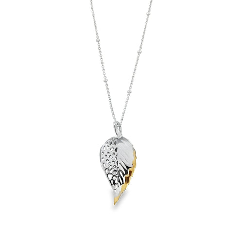 Beech Leaf Necklace in Sterling Silver - Reeves & Reeves