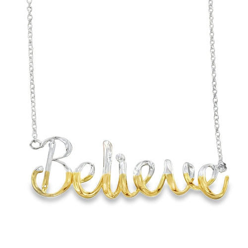 Believe Script Necklace - Reeves & Reeves
