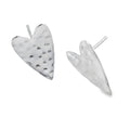 Big Love Sterling Silver Heart Stud Earrings - Reeves & Reeves