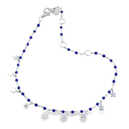 Blue Starry Sterling Silver Bracelet - Reeves & Reeves