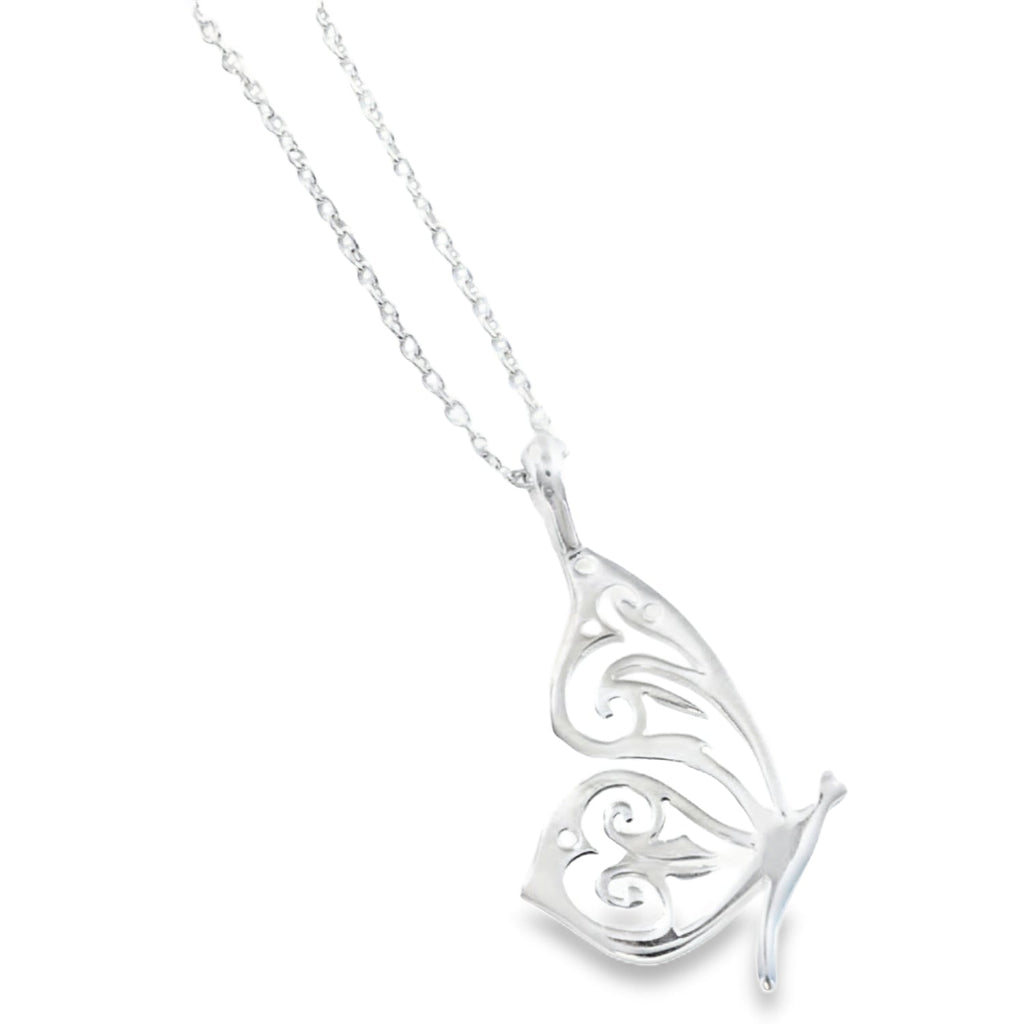 Butterfly Necklace in Sterling Silver - Reeves & Reeves