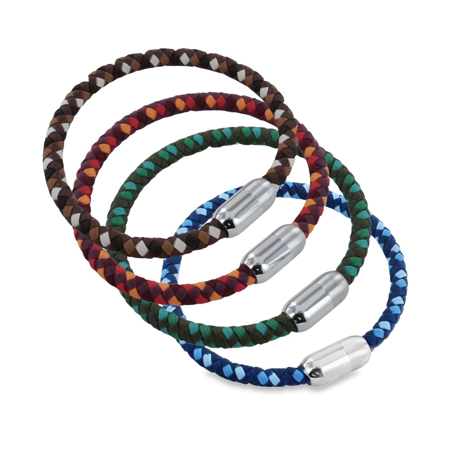Casino Leather and Stainless Steel Bracelet - Reeves & Reeves