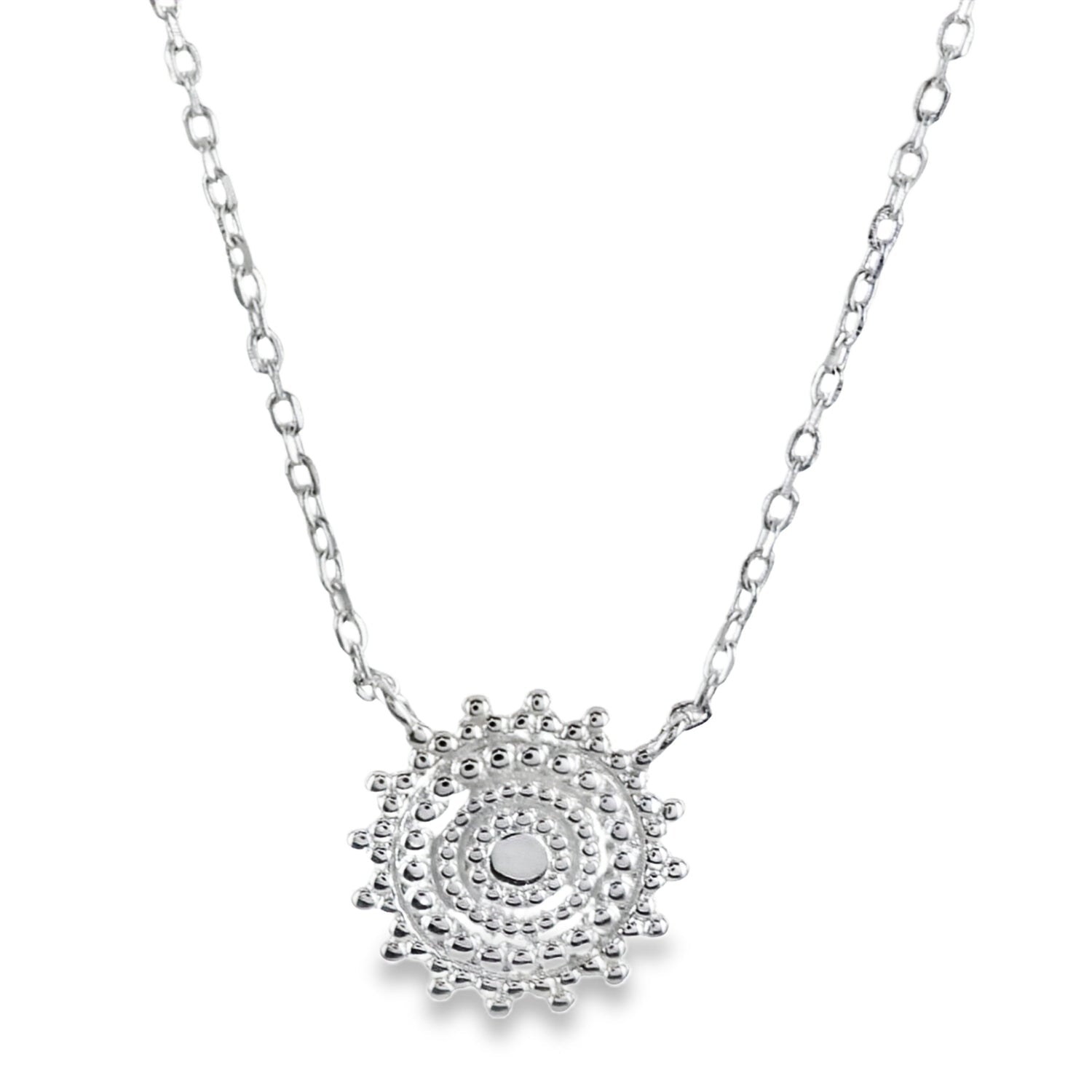 Catherine Wheel Sterling Silver Necklace - Reeves & Reeves
