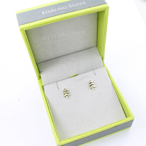 Christmas Tree Stud Earrings - Reeves & Reeves