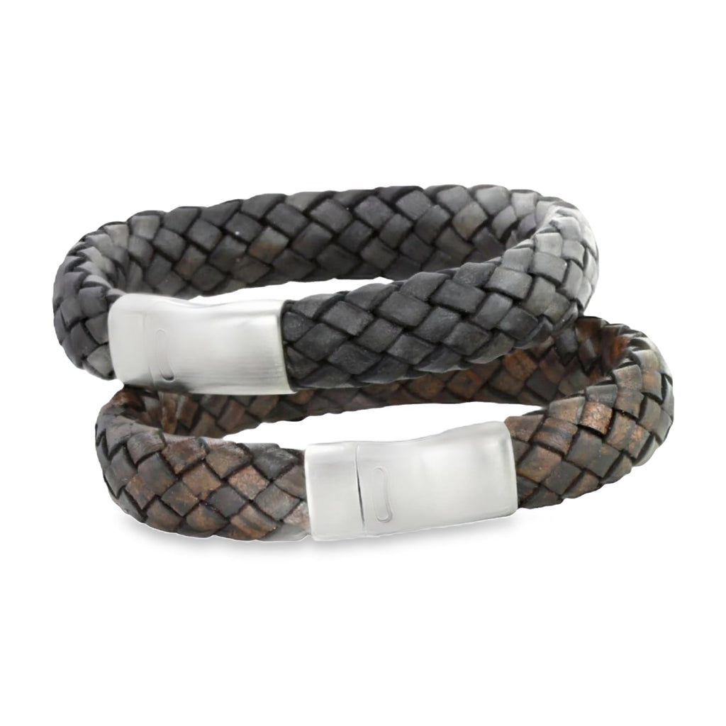 Chunky Clasp Leather Bracelet - Reeves & Reeves