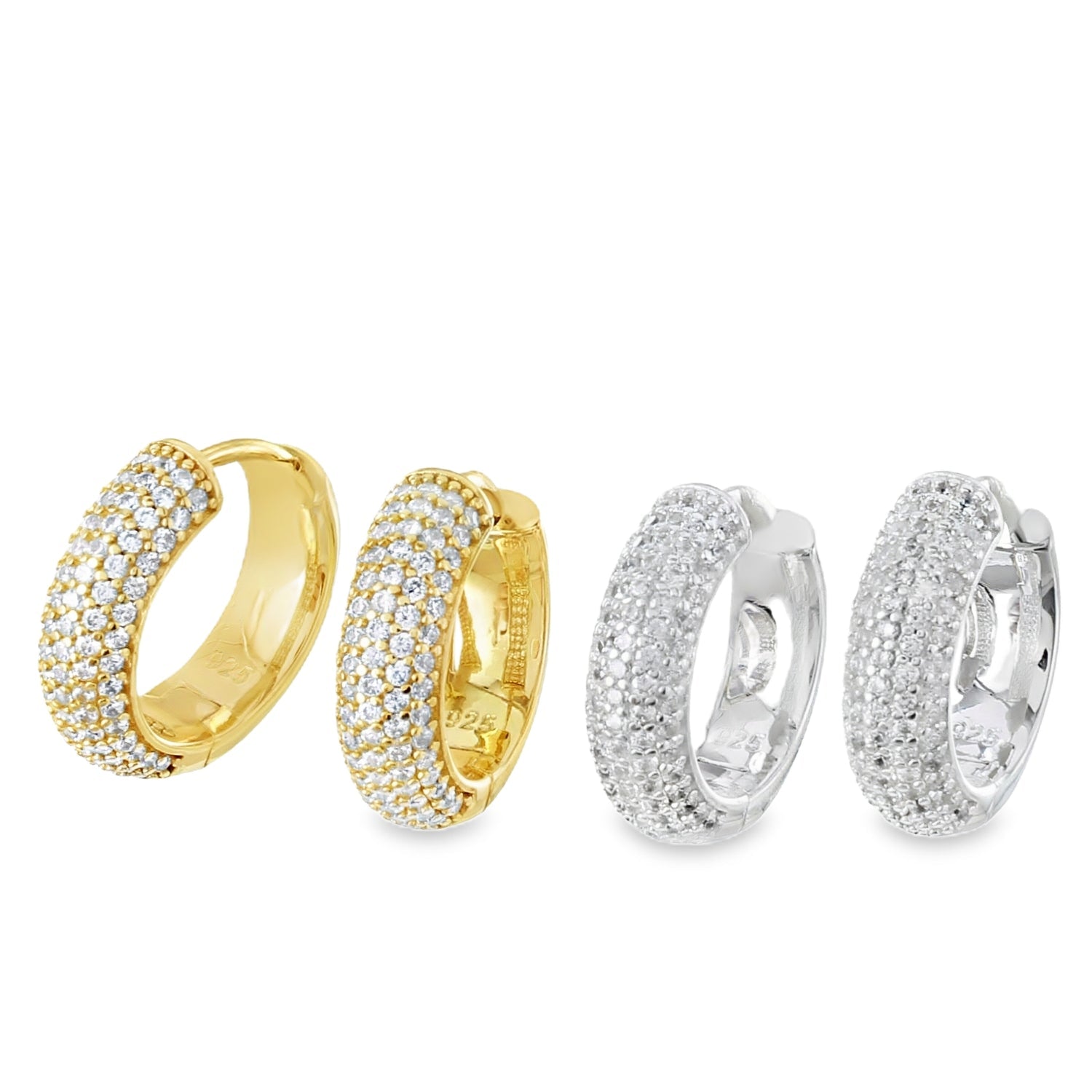 Chunky Sparkle Hoop Earrings - Reeves & Reeves