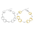 Chunky Sterling Silver and Gold Plated Snaffle Bracelet - Reeves & Reeves