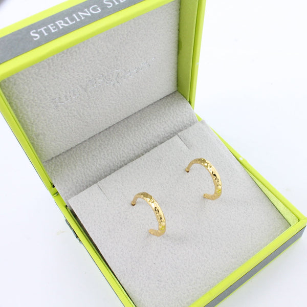 Classic Hammered Hoop Earring - Reeves & Reeves
