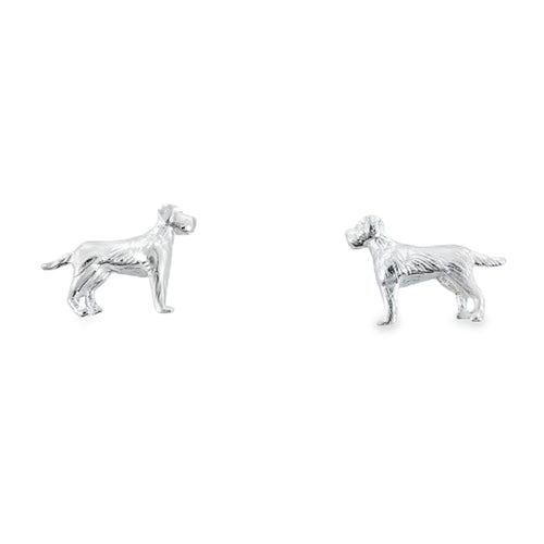 Classic Labrador Silver Stud Earrings - Reeves & Reeves