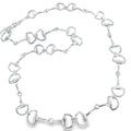 Classic Large Sterling Silver Snaffle Necklace - Reeves & Reeves