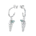 Conch Shell and Aqua Drop Earrings - Reeves & Reeves