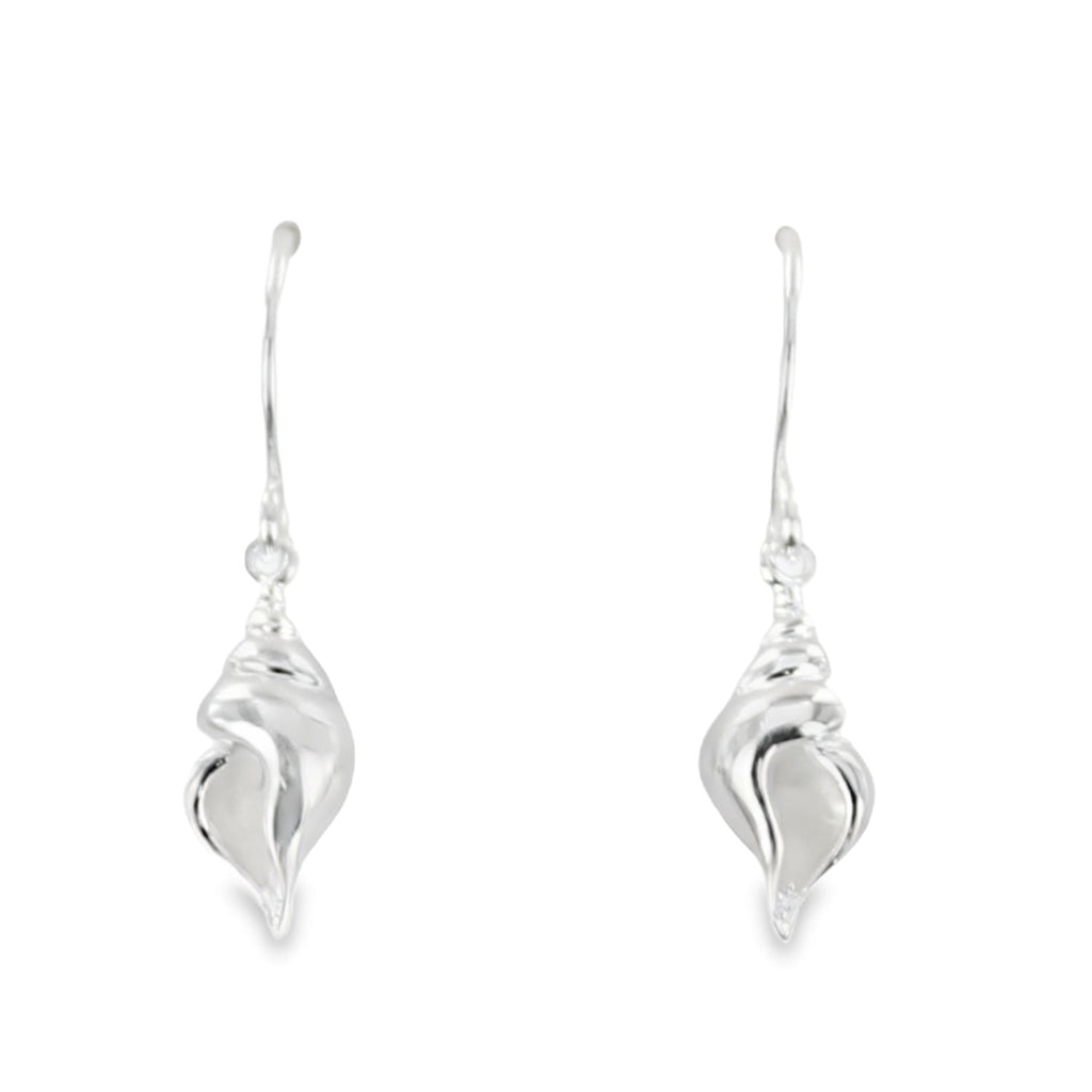 Conch Shell Sterling Silver Drop Earrings - Reeves & Reeves