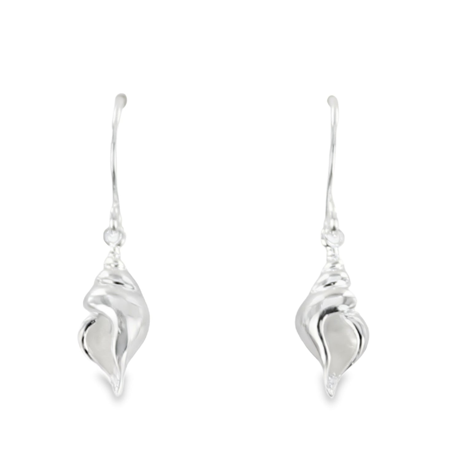 Conch Shell Sterling Silver Drop Earrings - Reeves & Reeves