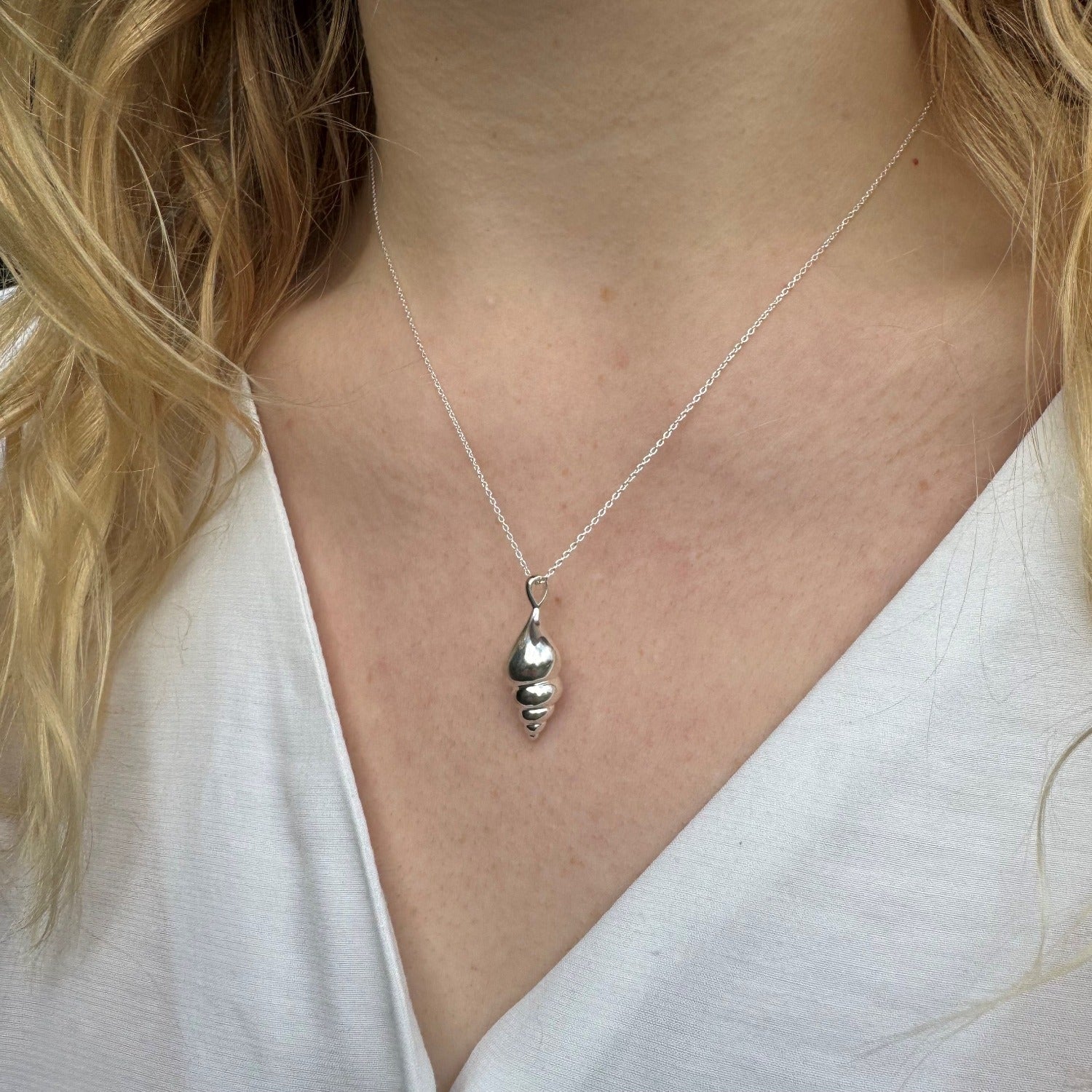 Conch Shell Sterling Silver Necklace - Reeves & Reeves
