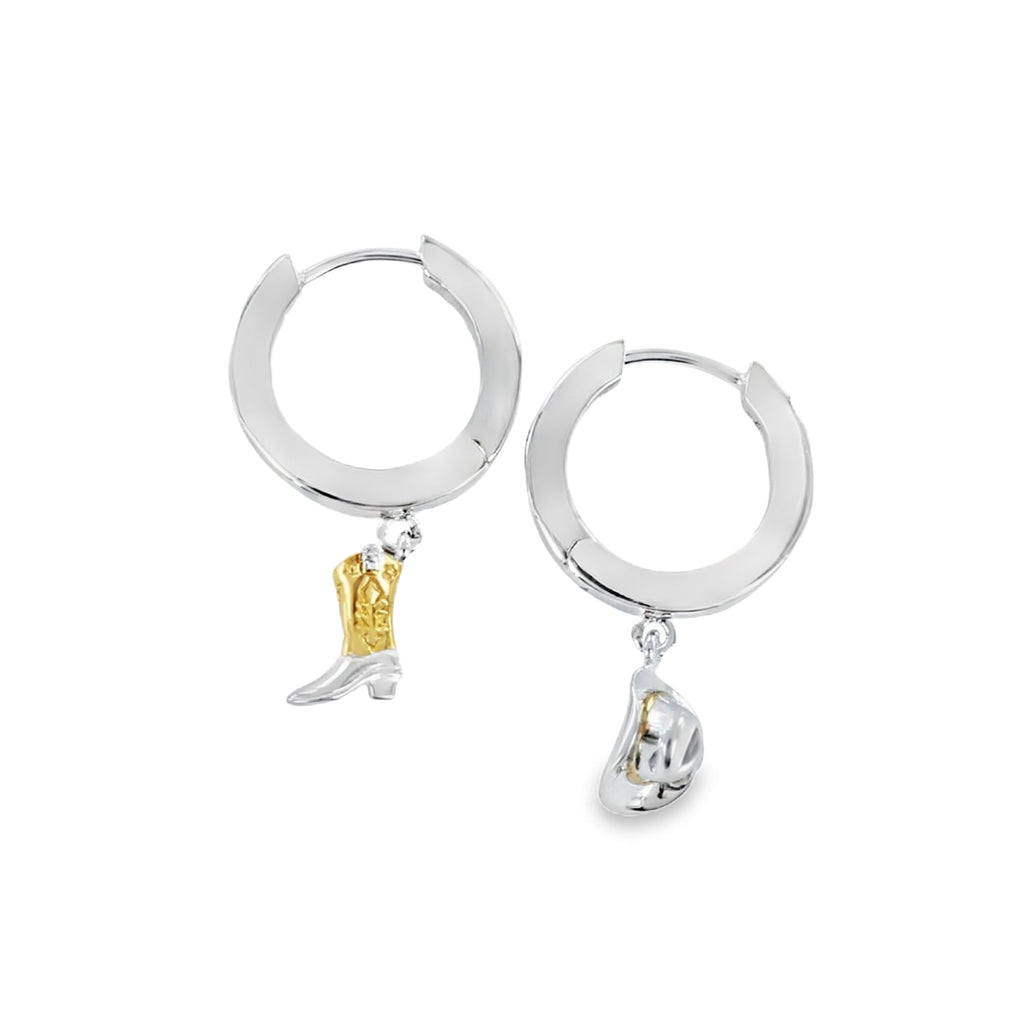 Cowboy Charm Hoop Earrings - Reeves & Reeves