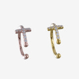 CZ Cross Ear Cuff - Reeves & Reeves