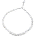 Dainty White Natural Pearl Bracelet - Reeves & Reeves
