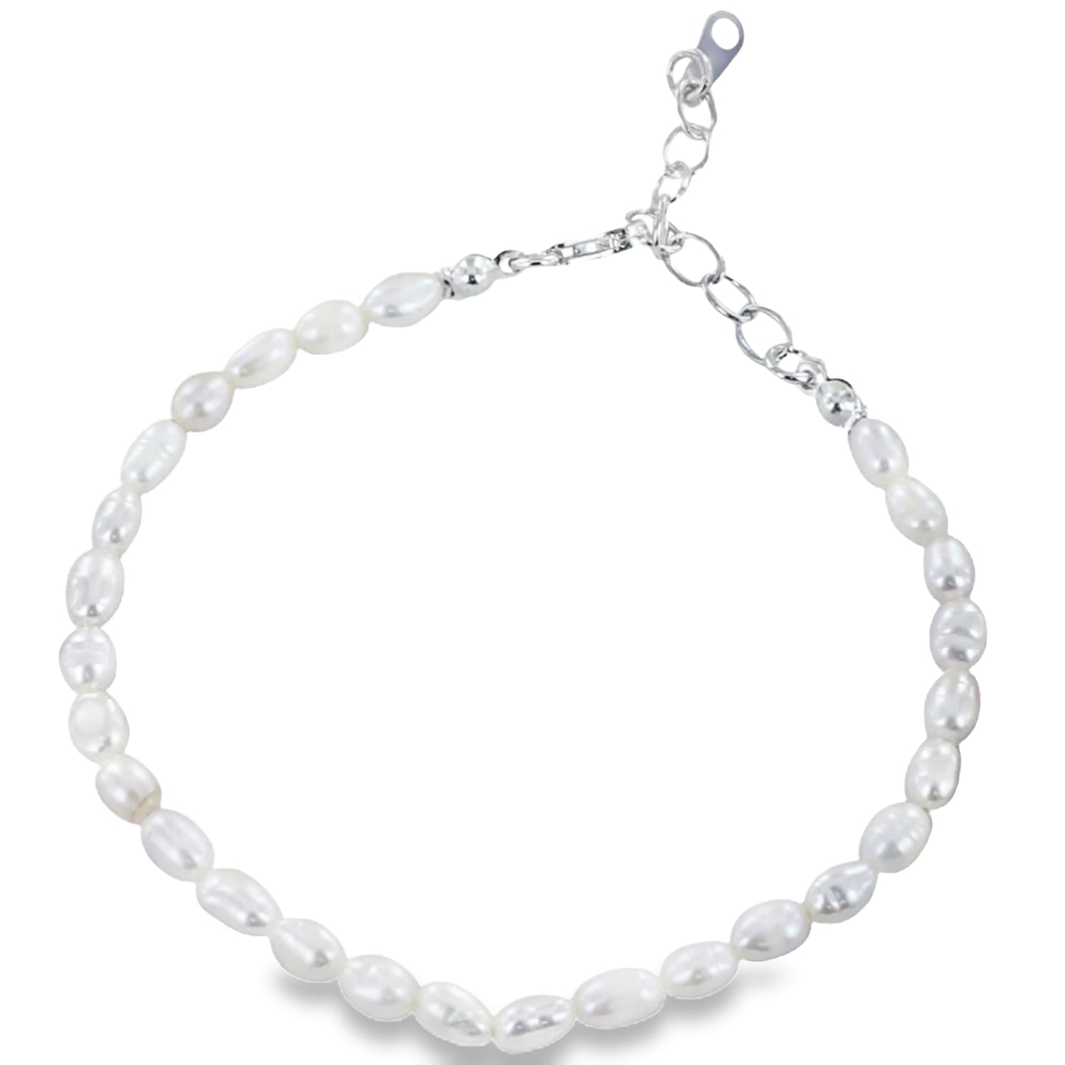Dainty White Natural Pearl Bracelet - Reeves & Reeves