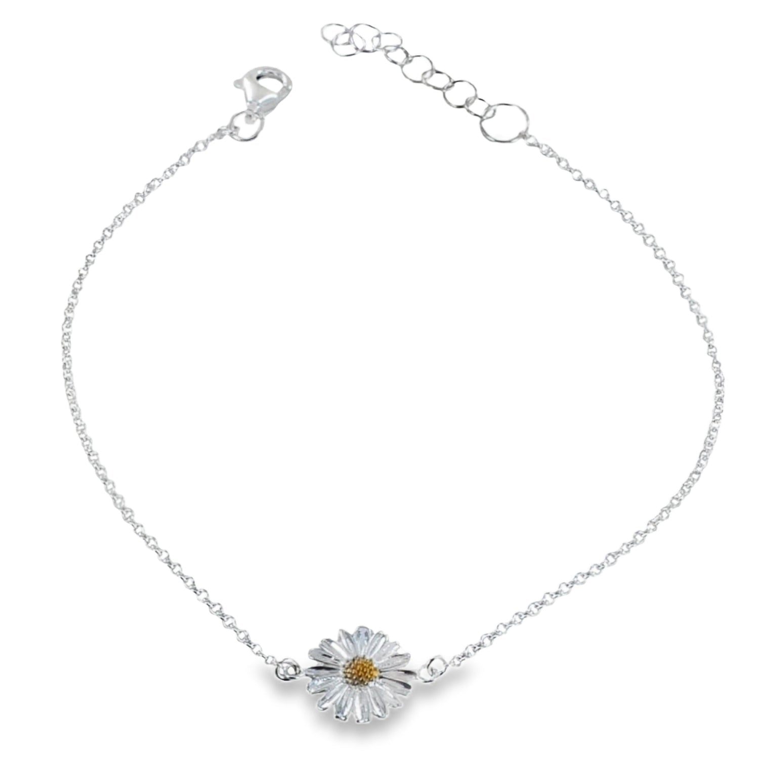 Daisy Chain Adjustable Bracelet in Sterling Silver - Reeves & Reeves