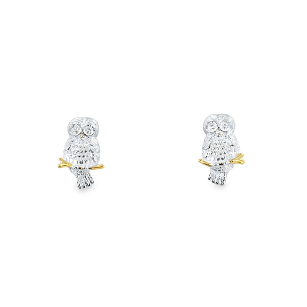 Detailed Owl Stud Earrings - Reeves & Reeves