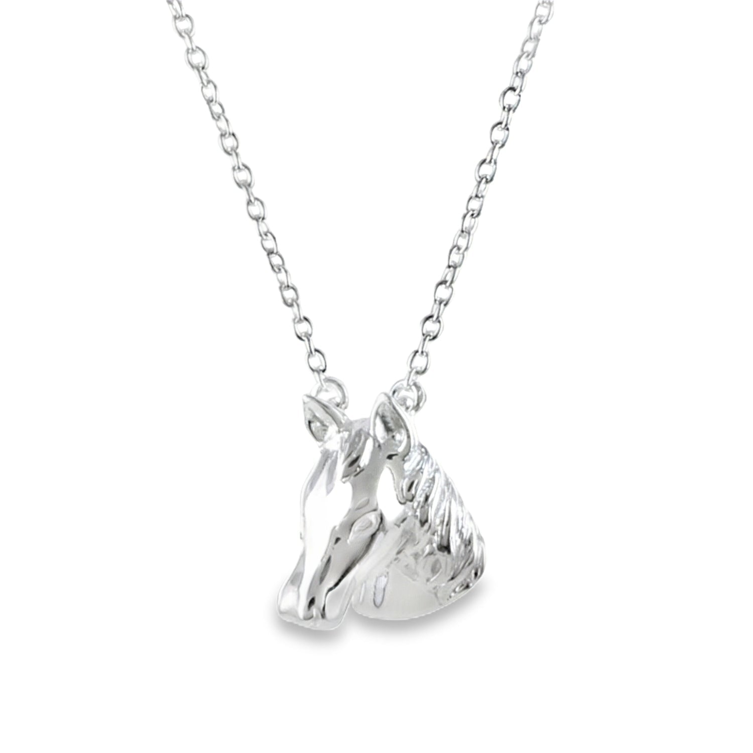 Detailed Sterling Silver Horse Head Necklace - Reeves & Reeves