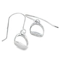 Detailed Sterling Silver Stirrup Earrings - Reeves & Reeves
