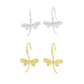 Dragonfly Sterling Silver Drop Earrings - Reeves & Reeves