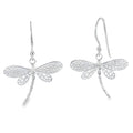Dragonfly Sterling Silver Drop Earrings - Reeves & Reeves