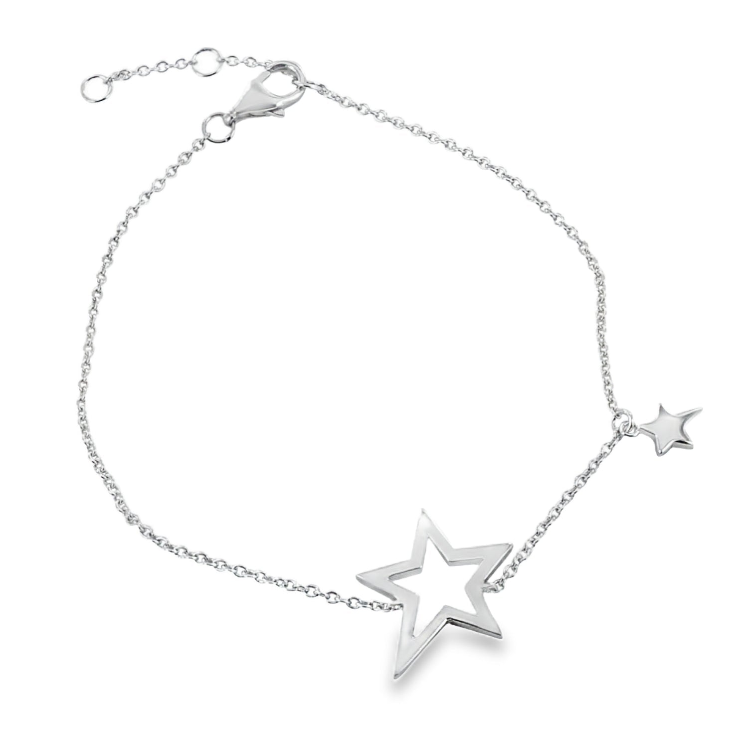 Duet Star Sterling Silver Adjustable Bracelet - Reeves & Reeves