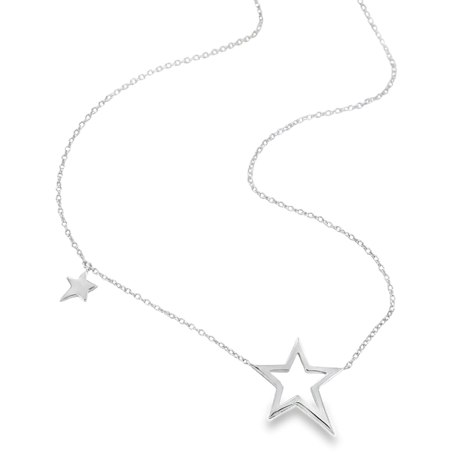 Duet Star Sterling Silver Necklace - Reeves & Reeves