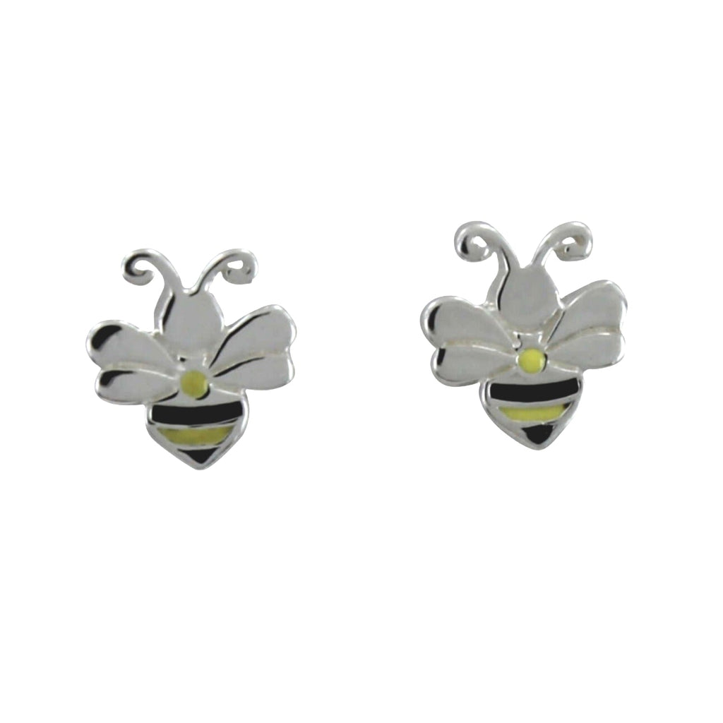 Enamel Bee Stud Earrings - Reeves & Reeves