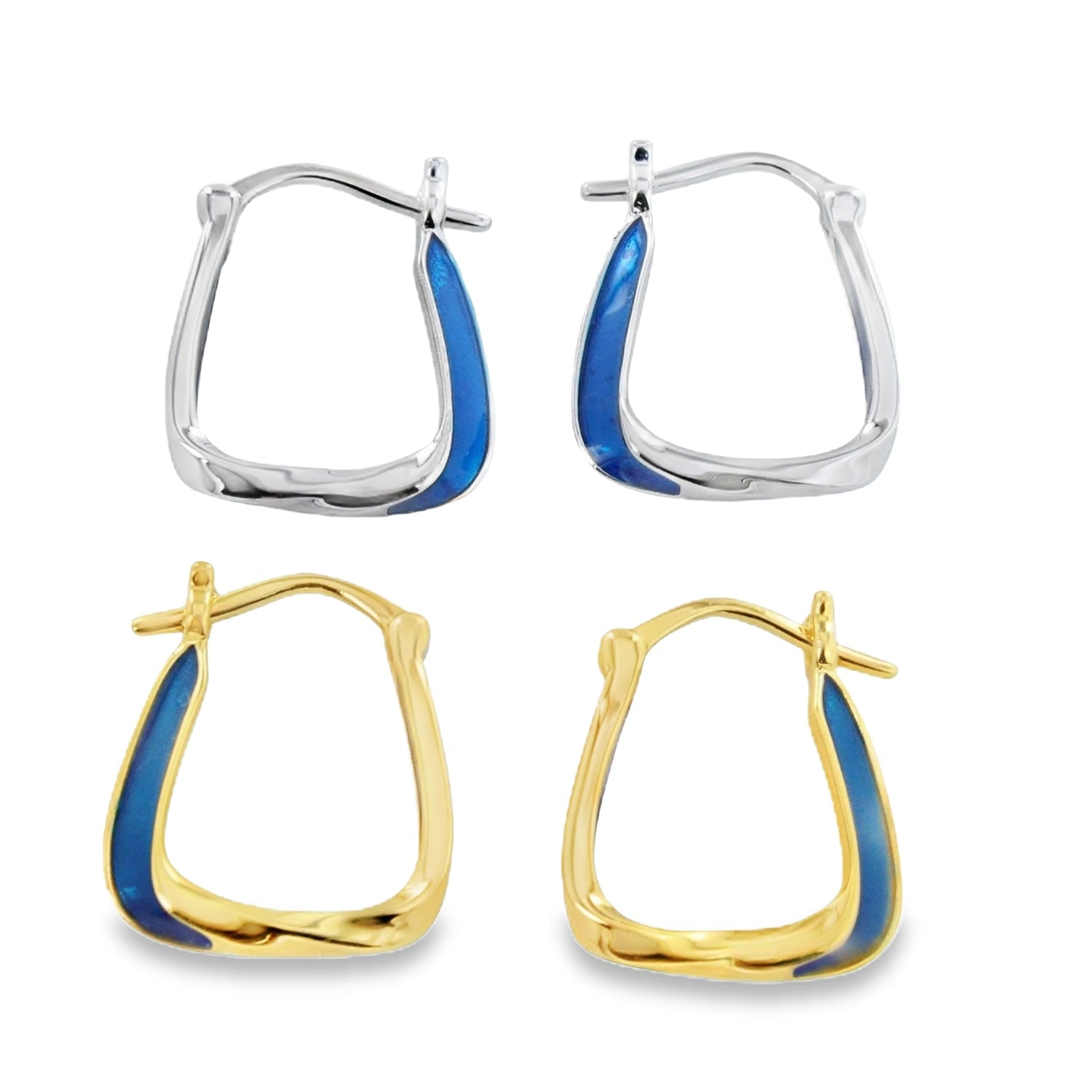 Enamel Edge Hoops - Reeves & Reeves